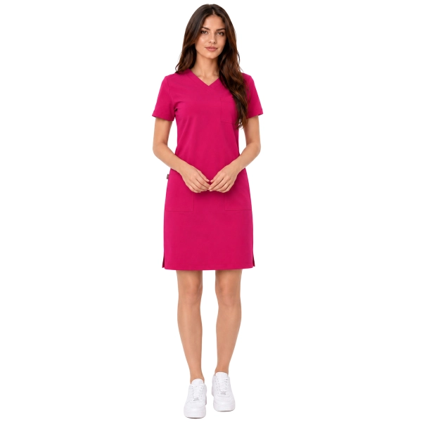 Sukienka medyczna amarantowa casual premium roz. 34